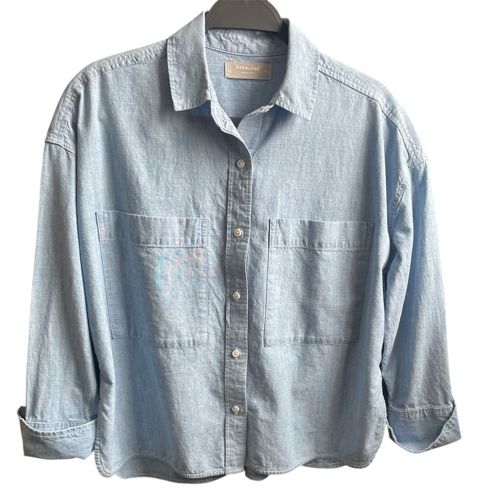 Everlane Chambray Work Wear Button-Up Shirt XXS